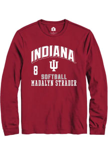 Madalyn Strader  Indiana Hoosiers Cardinal Rally NIL Arch Logo Long Sleeve T Shirt