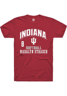 Madalyn Strader  Indiana Hoosiers Cardinal Rally NIL Arch Logo Short Sleeve T Shirt