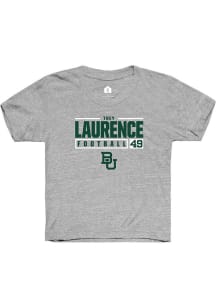 Donald “Trey” Laurence  Rally Baylor Bears Youth Grey NIL Stacked Box Short Sleeve T-Shirt