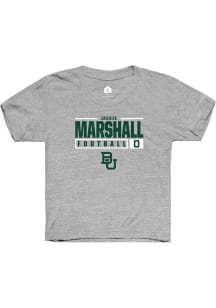 Jackie Marshall  Rally Baylor Bears Youth Grey NIL Stacked Box Short Sleeve T-Shirt