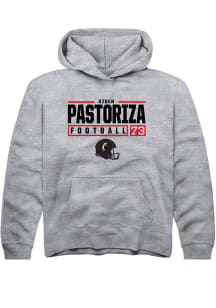Aiden Pastoriza  Rally Cincinnati Bearcats Youth Grey NIL Stacked Box Long Sleeve Hoodie
