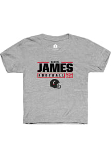 Daniel James  Rally Cincinnati Bearcats Youth Grey NIL Stacked Box Short Sleeve T-Shirt