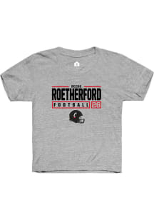 Deebo Roetherford  Rally Cincinnati Bearcats Youth Grey NIL Stacked Box Short Sleeve T-Shirt