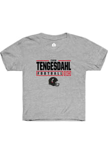 Evan Tengesdahl  Rally Cincinnati Bearcats Youth Grey NIL Stacked Box Short Sleeve T-Shirt