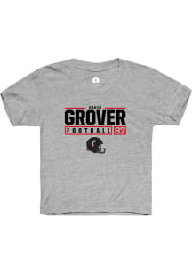Gavin Grover  Rally Cincinnati Bearcats Youth Grey NIL Stacked Box Short Sleeve T-Shirt