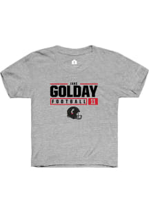 Jake Golday  Rally Cincinnati Bearcats Youth Grey NIL Stacked Box Short Sleeve T-Shirt