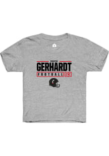 Gavin Gerhardt  Rally Cincinnati Bearcats Youth Grey NIL Stacked Box Short Sleeve T-Shirt
