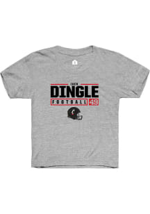 Jack Dingle  Rally Cincinnati Bearcats Youth Grey NIL Stacked Box Short Sleeve T-Shirt