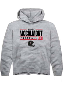 Michael McCalmont  Rally Cincinnati Bearcats Youth Grey NIL Stacked Box Long Sleeve Hoodie
