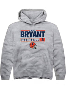 Alec Bryant  Rally Illinois Fighting Illini Youth Grey NIL Stacked Box Long Sleeve Hoodie