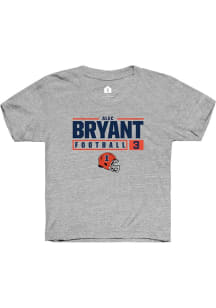 Alec Bryant  Rally Illinois Fighting Illini Youth Grey NIL Stacked Box Short Sleeve T-Shirt