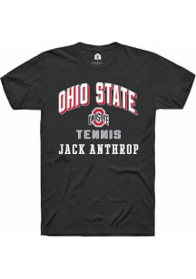 Jack Anthrop  Ohio State Buckeyes Black Rally NIL Arch Logo Short Sleeve T Shirt