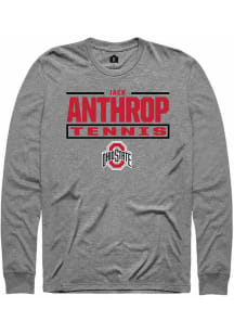 Jack Anthrop  Ohio State Buckeyes Graphite Rally NIL Stacked Box Long Sleeve T Shirt