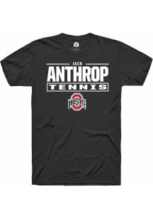 Jack Anthrop  Ohio State Buckeyes Black Rally NIL Stacked Box Short Sleeve T Shirt