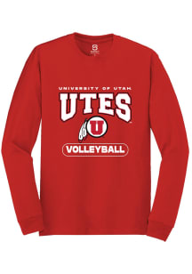 Summit Sportswear Utah Utes Red Volleyball Long Sleeve T Shirt