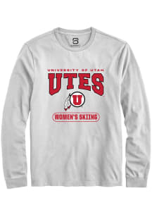 Summit Sportswear Utah Utes White Womens Skiing Long Sleeve T Shirt