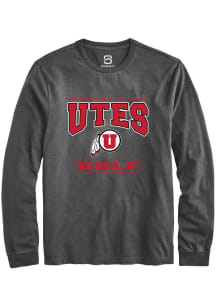 Summit Sportswear Utah Utes Charcoal Golf Long Sleeve T Shirt