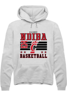 Alliance Ndiba  Rally Cincinnati Bearcats Mens White NIL Striped Long Sleeve Hoodie
