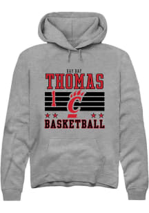 Day Day Thomas  Rally Cincinnati Bearcats Mens Grey NIL Striped Long Sleeve Hoodie