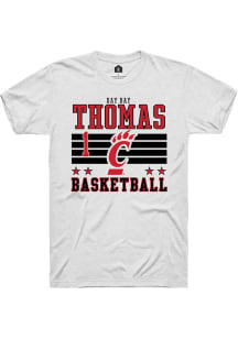 Day Day Thomas  Cincinnati Bearcats White Rally NIL Striped Short Sleeve T Shirt