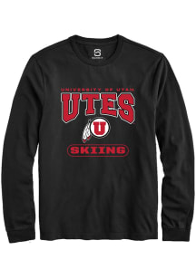 Summit Sportswear Utah Utes Black Skiing Long Sleeve T Shirt