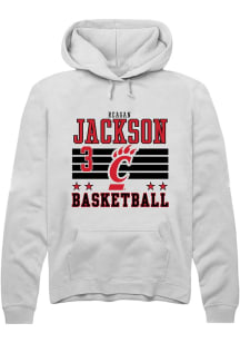 Reagan Jackson  Rally Cincinnati Bearcats Mens White NIL Striped Long Sleeve Hoodie
