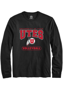 Summit Sportswear Utah Utes Black Volleyball Long Sleeve T Shirt