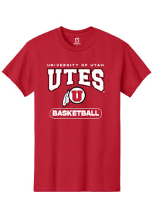 Summit Sportswear Utah Utes Red Basketball Short Sleeve T Shirt