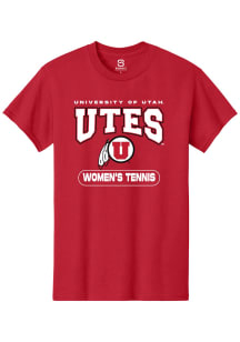 Summit Sportswear Utah Utes Red Womens Tennis Short Sleeve T Shirt