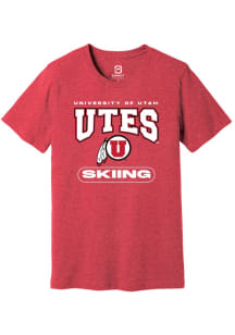 Summit Sportswear Utah Utes Cardinal Skiing Short Sleeve T Shirt