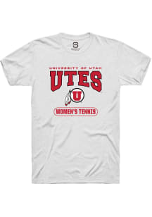 Summit Sportswear Utah Utes White Womens Tennis Short Sleeve T Shirt