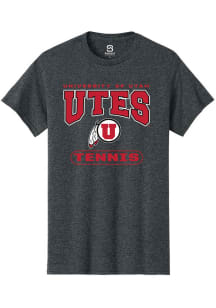 Summit Sportswear Utah Utes Charcoal Tennis Short Sleeve T Shirt