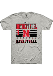 Berke Buyuktuncel  Nebraska Cornhuskers Ash Rally NIL Striped Short Sleeve T Shirt