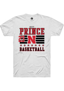 Britt Prince  Nebraska Cornhuskers White Rally NIL Striped Short Sleeve T Shirt