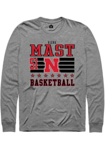 Rienk Mast  Nebraska Cornhuskers Grey Rally NIL Striped Long Sleeve T Shirt