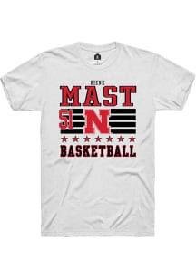 Rienk Mast  Nebraska Cornhuskers White Rally NIL Striped Short Sleeve T Shirt