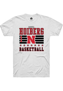 Samuel Hoiberg  Nebraska Cornhuskers White Rally NIL Striped Short Sleeve T Shirt