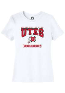 Summit Sportswear Utah Utes Womens White Cross Country Short Sleeve T-Shirt