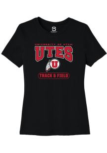 Summit Sportswear Utah Utes Womens Black Track and Field Short Sleeve T-Shirt