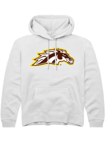 Summit Sportswear Western Michigan Broncos Youth White Primary Logo Long Sleeve Hoodie