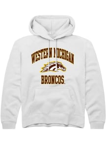 Summit Sportswear Western Michigan Broncos Youth White Number 1 Neutral Long Sleeve Hoodie