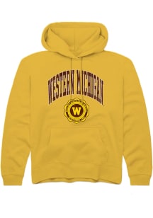 Summit Sportswear Western Michigan Broncos Youth Gold Arch Seal Long Sleeve Hoodie