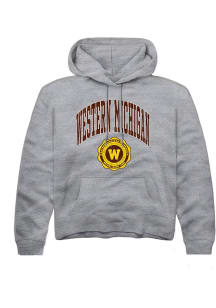 Summit Sportswear Western Michigan Broncos Youth Grey Arch Seal Long Sleeve Hoodie