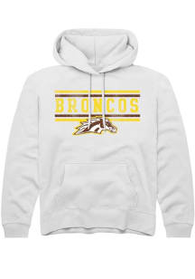 Summit Sportswear Western Michigan Broncos Youth White Bars Long Sleeve Hoodie