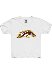 Summit Sportswear Western Michigan Broncos Youth White Primary Logo Short Sleeve T-Shirt