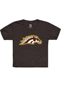 Summit Sportswear Western Michigan Broncos Youth Brown Primary Logo Short Sleeve T-Shirt
