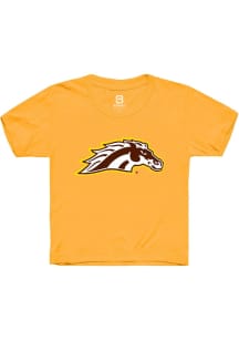 Summit Sportswear Western Michigan Broncos Youth Gold Primary Logo Short Sleeve T-Shirt