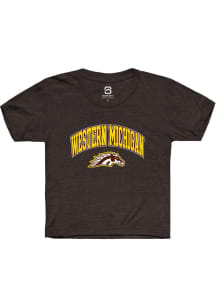 Summit Sportswear Western Michigan Broncos Youth Brown Arch Logo Short Sleeve T-Shirt