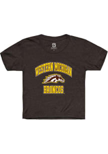 Summit Sportswear Western Michigan Broncos Youth Brown Number 1 Primary Short Sleeve T-Shirt
