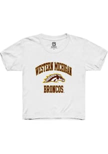 Summit Sportswear Western Michigan Broncos Youth White Number 1 Neutral Short Sleeve T-Shirt